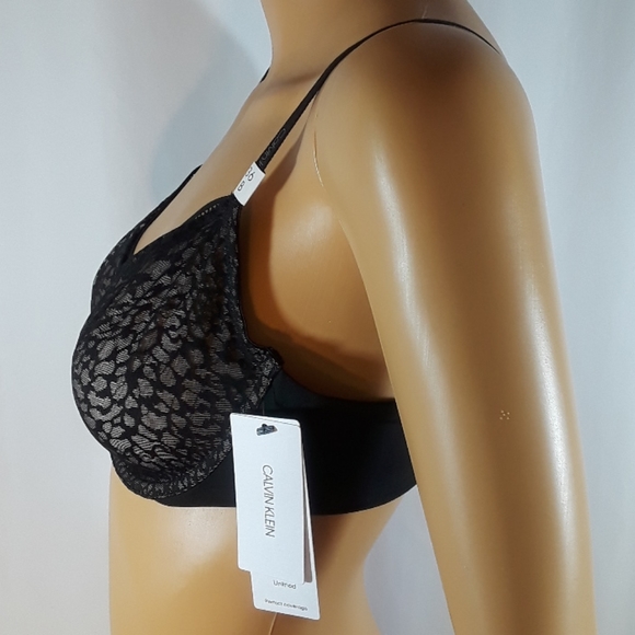 Calvin Klein Running Leopard Demi Bra QF5390 - Picture 3 of 5